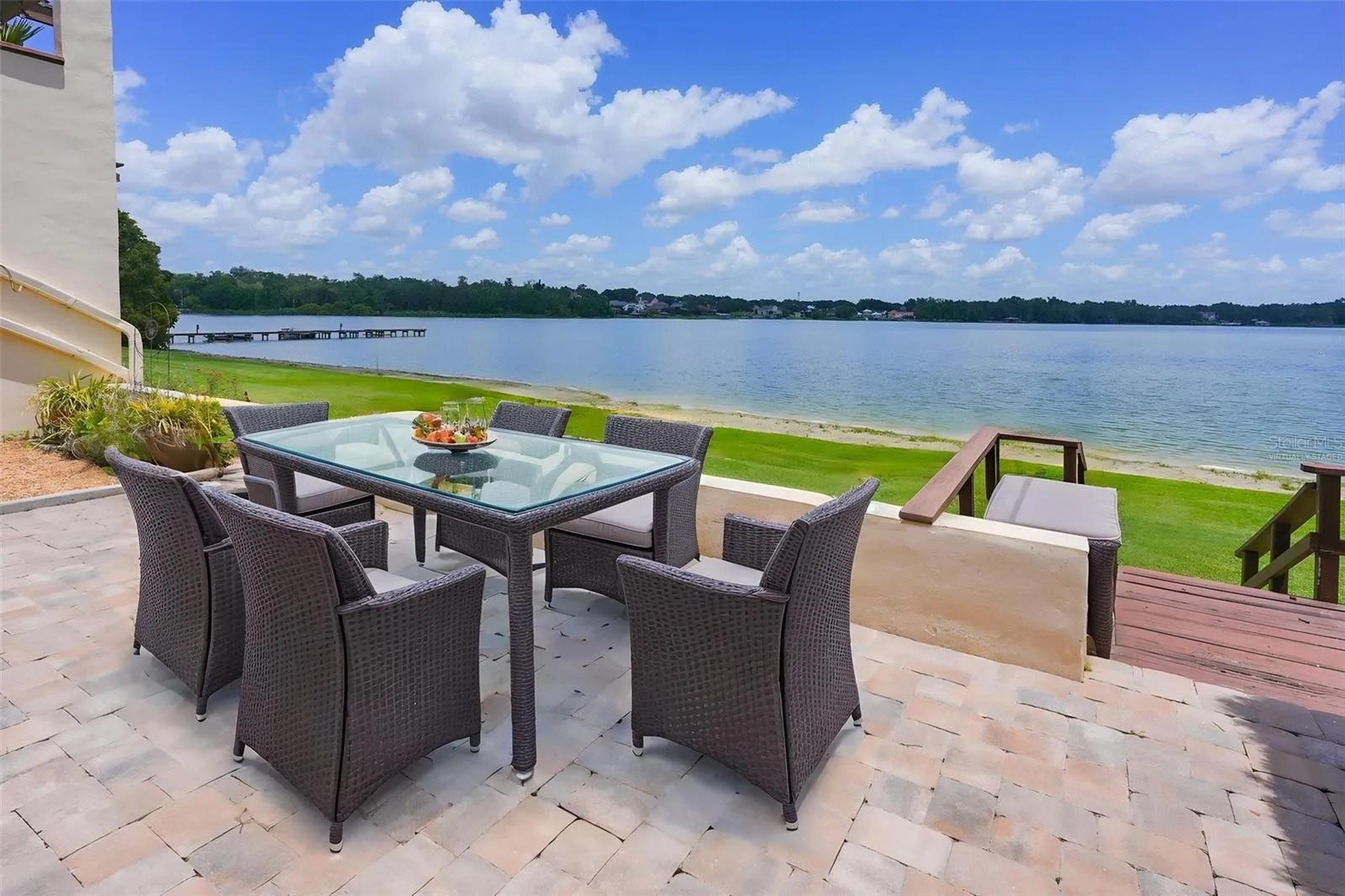 Beautidful lakefront view - furniture Virtually Staged