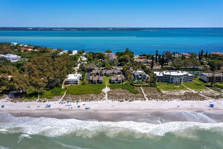 aerial view from beach to bay
