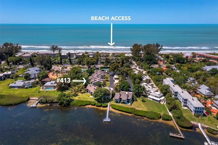 drone view of building and beach