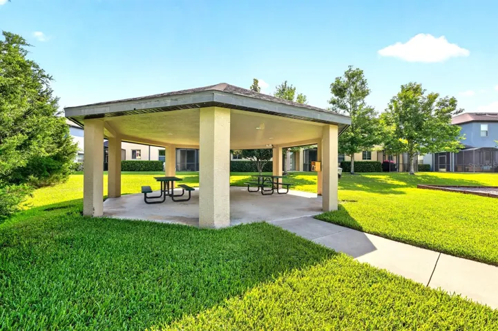 Covered picnic area.