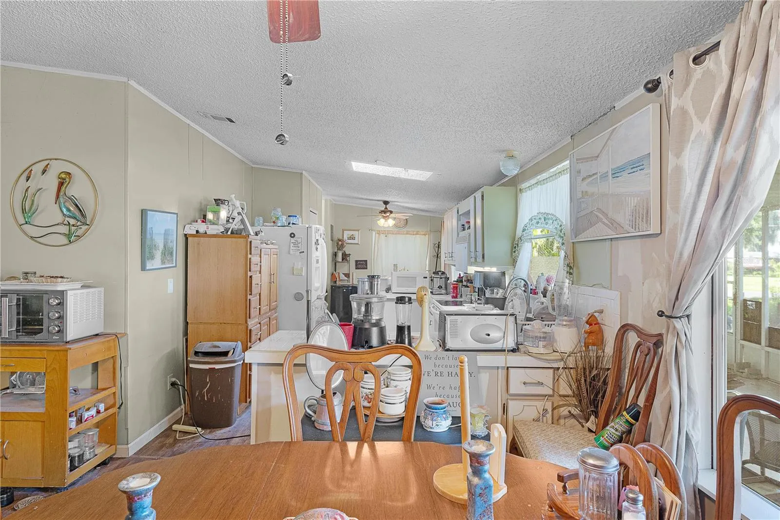 view of dining looking into kitchen