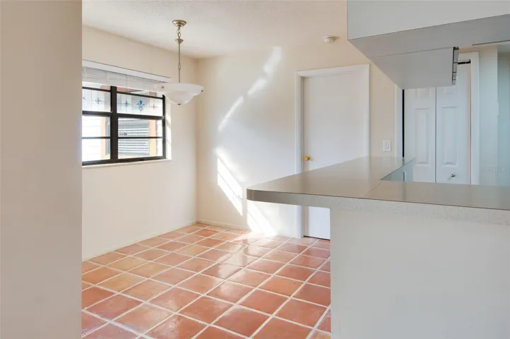 Room for a sizable table in the dining room