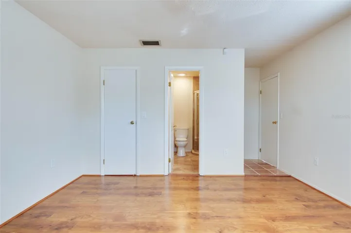 Spacious primary suite in the back