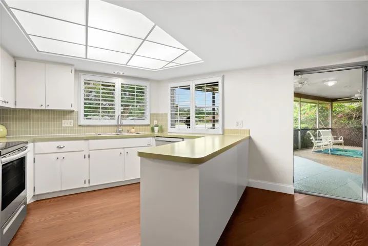 Kitchen - pass through window and slider to lanai