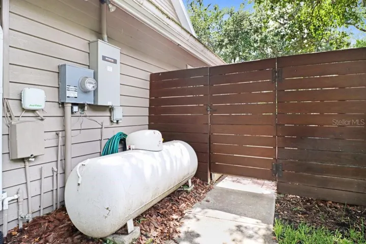 Propane tank that services the whole house generator.