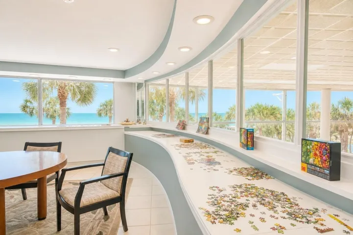 Sunset room, games and office space.