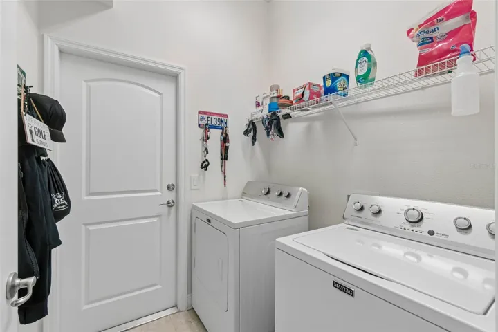 Inside laundry room