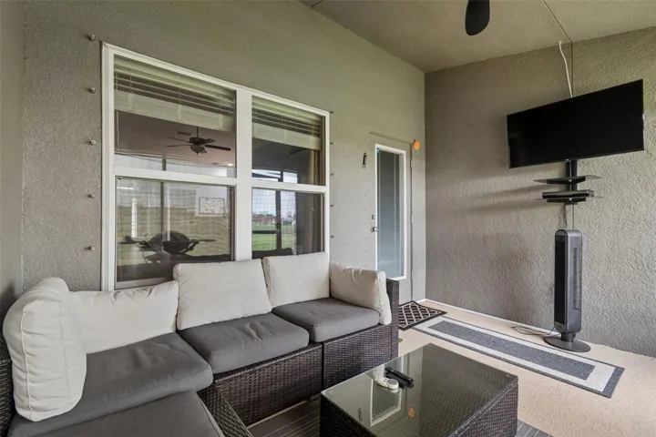 Lanai overlooking the golf course