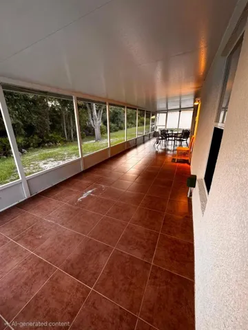 Screened back porch