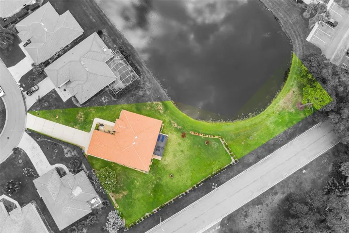 Property lot highlighted