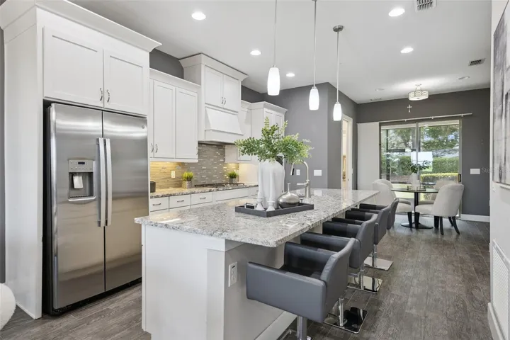 Breakfast Bar w/ custom leather stools included