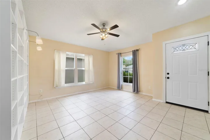 Front Door and Living Room