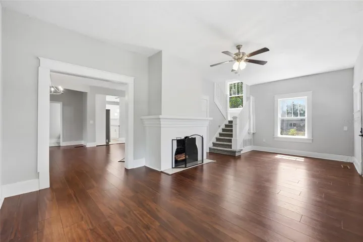 Double sided fireplace