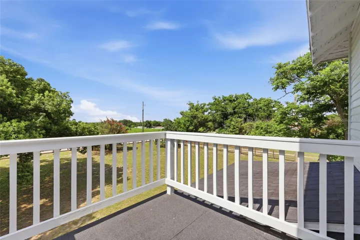 Balcony on second story