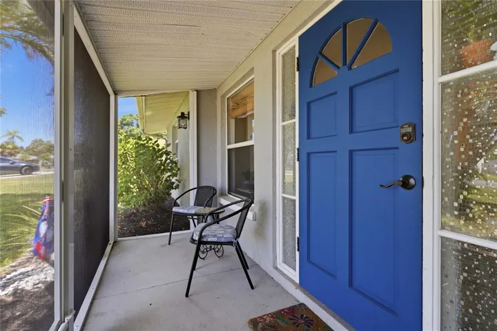 Recently screened in front porch