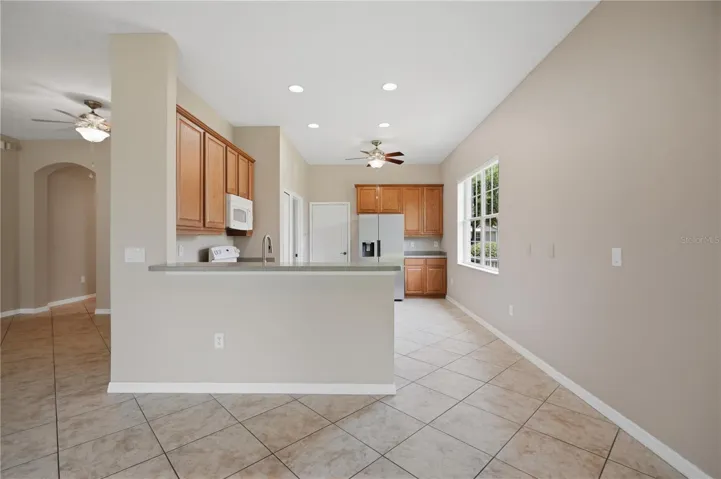 Living to Kitchen Open floor plan