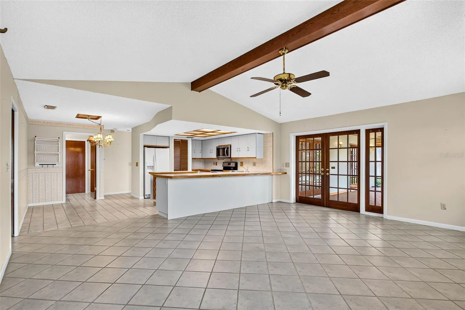 spacious family room