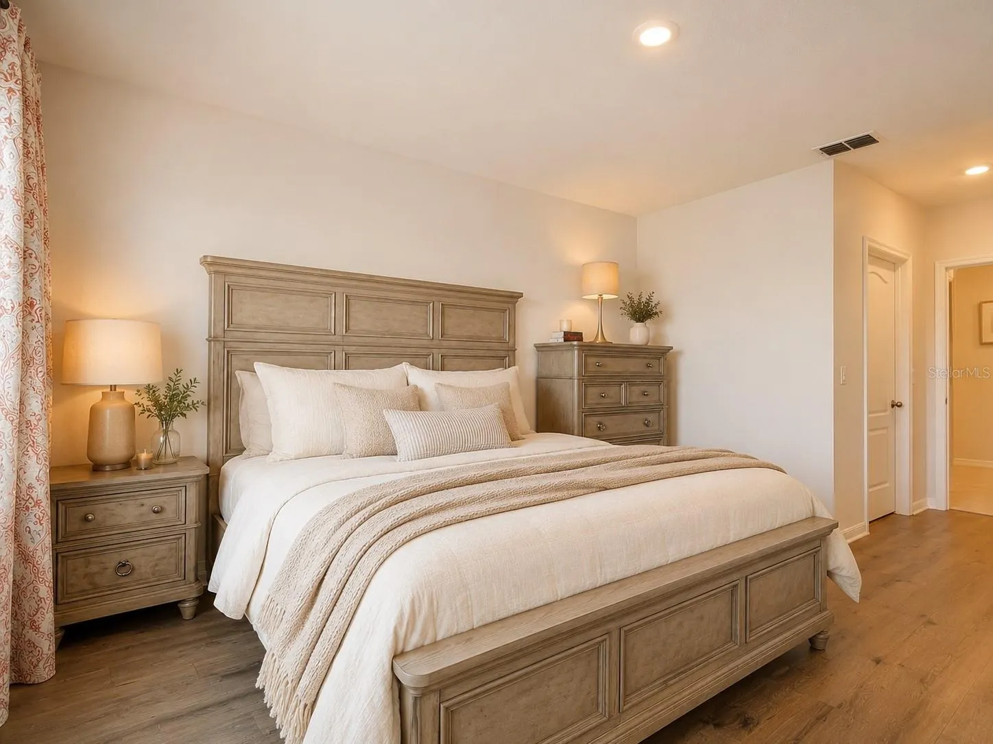 Primary Bedroom Minimal Virtual Decor