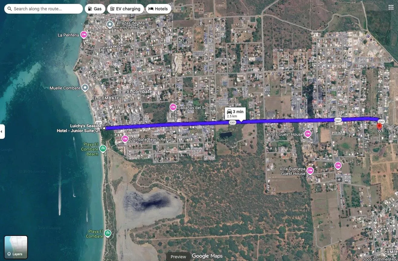 Google Maps Location to the Combate Beach