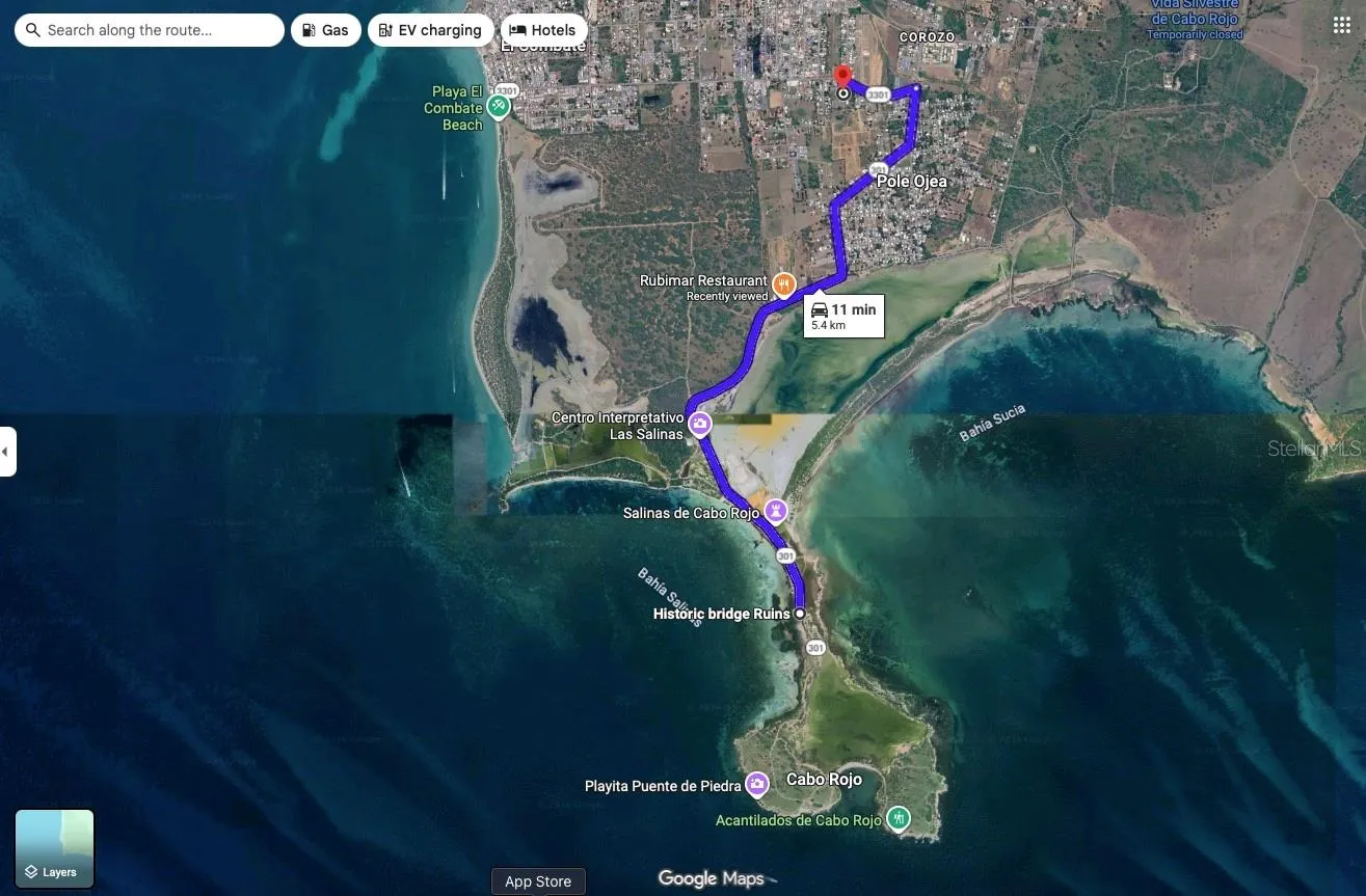 Google Maps Location to the Playuela ( Lighthouse ) Beach