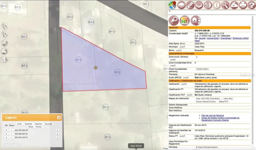 Is a segregation from this parcel data system