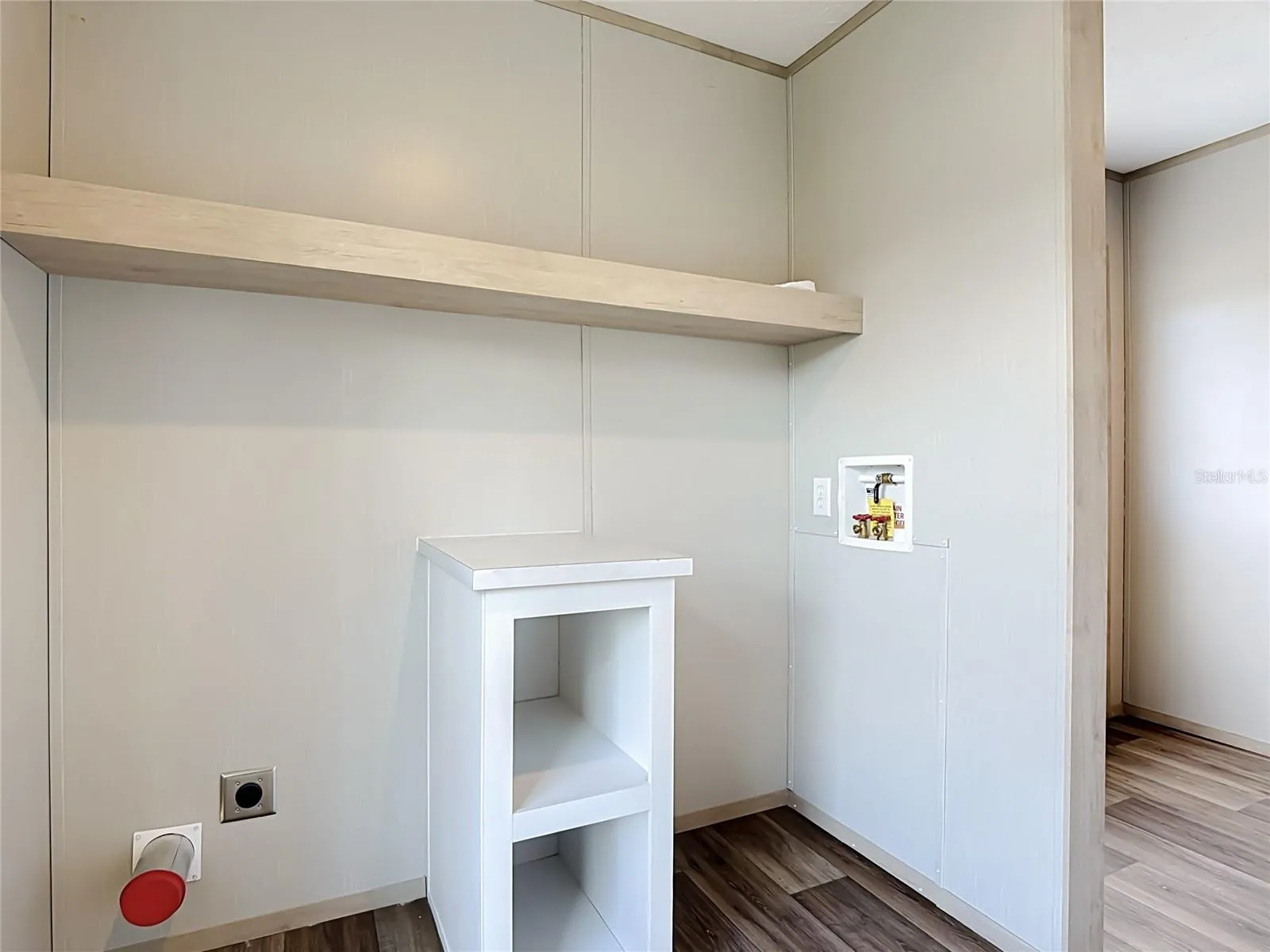 laundry space with washer and dryer hookup