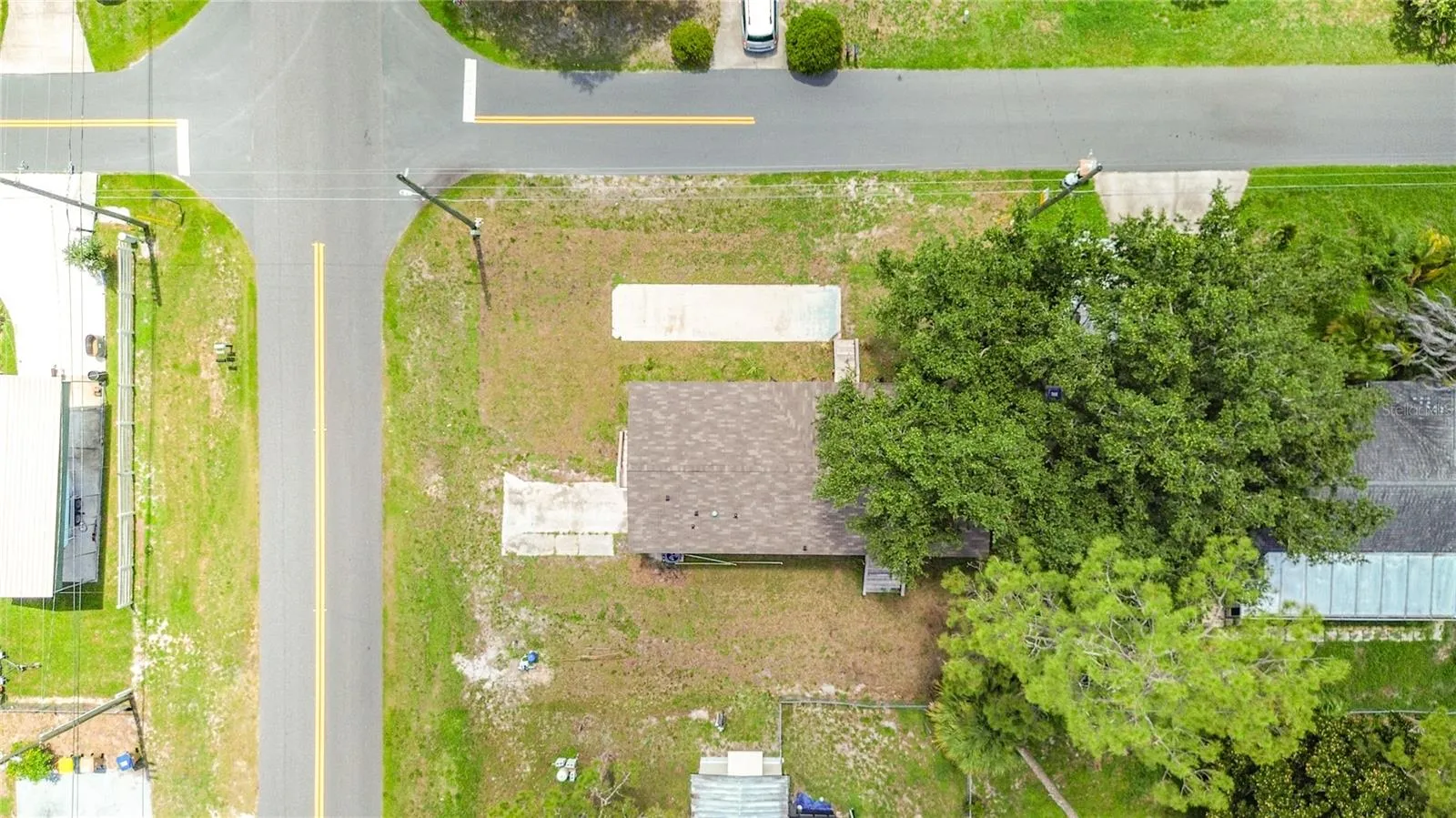 spacious corner lot