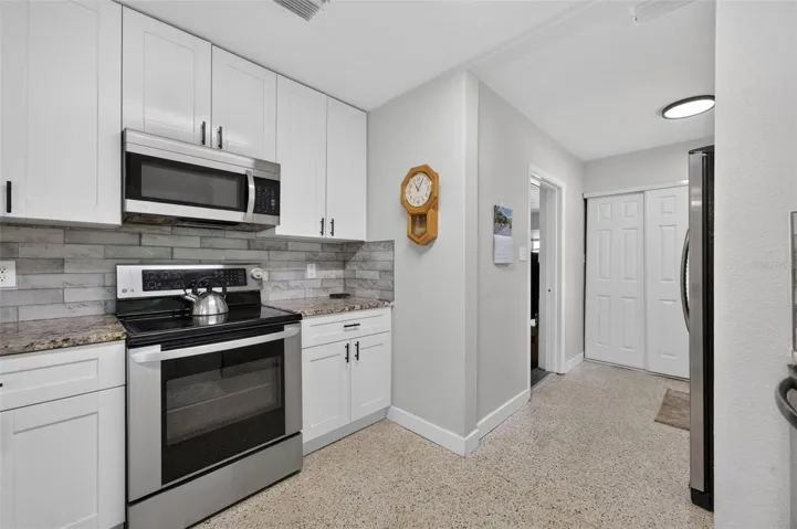 Kitchen Stainless Range and microwave