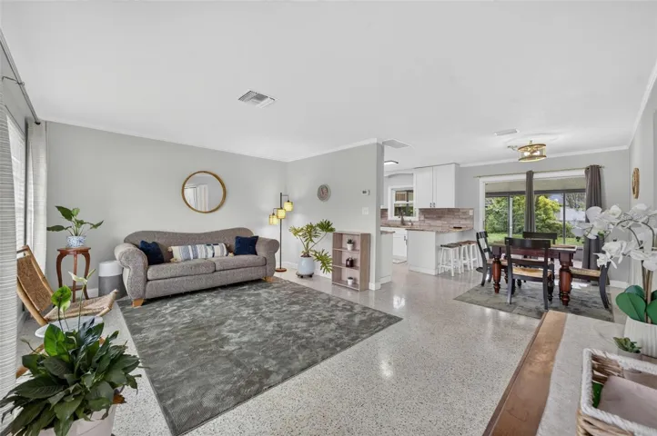 Open floor plan and welcoming neutral decor