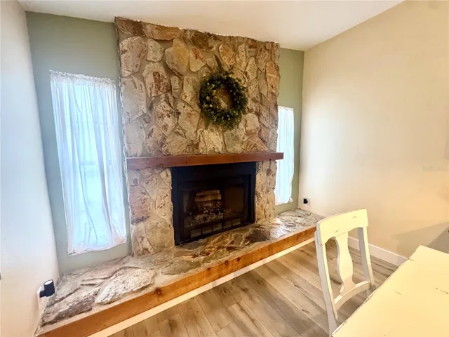 Wood Burning Fireplace