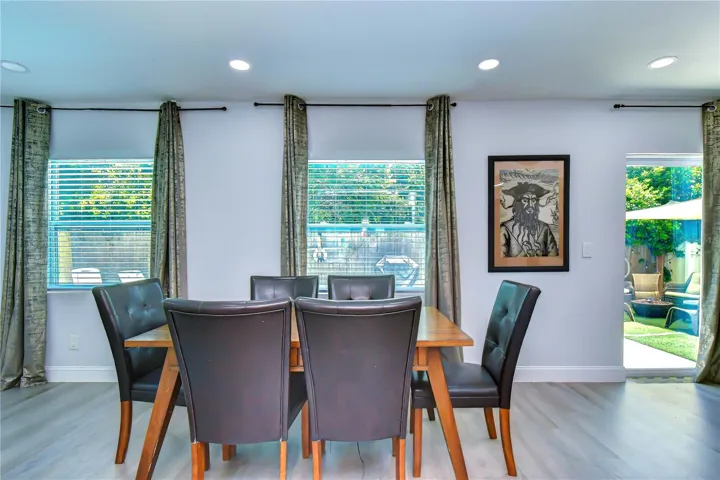 dining room is just off from the kitchen