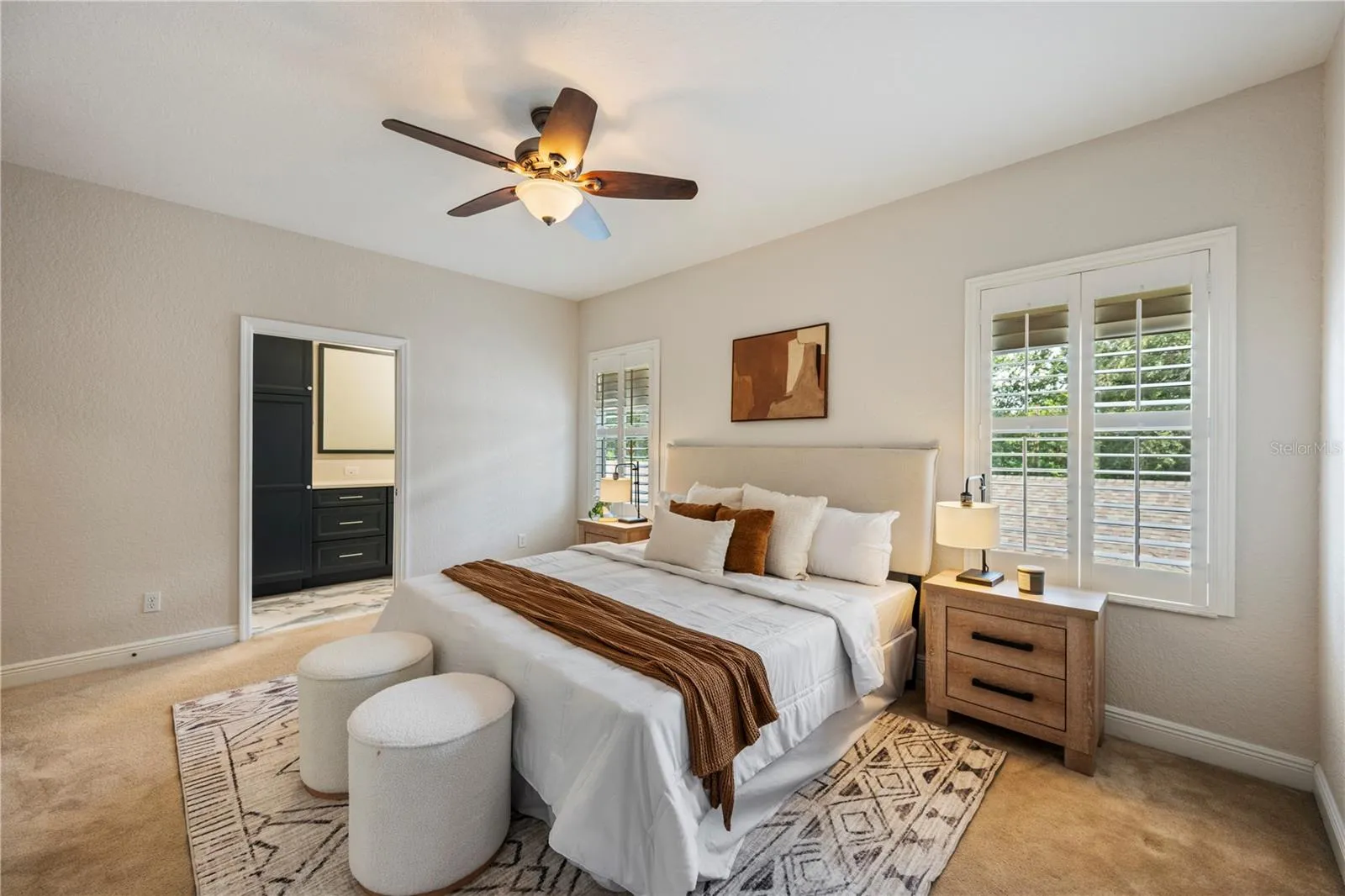 Primary Bedroom with renovated ensuite Bathroom