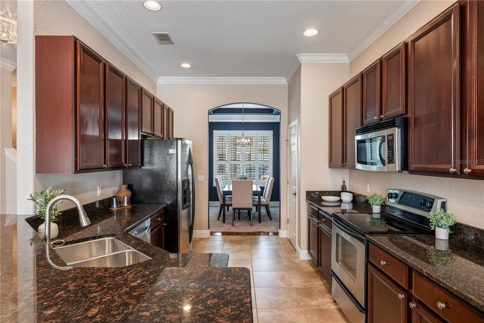 Ample 42" Cabinetry with stainless steel appliances, all included!