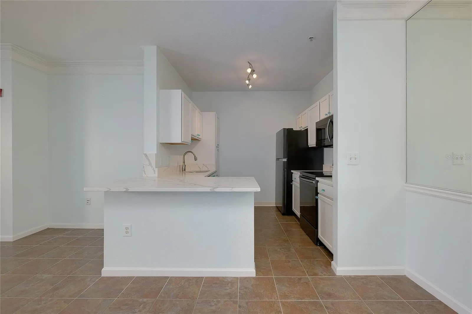 Kitchen update in 21/'22 included quartz counter tops, appliances, cabinet pulls