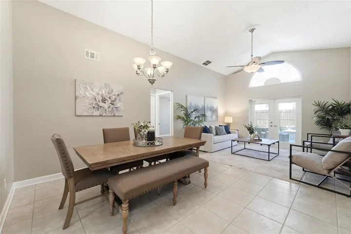 Dining and living room combo