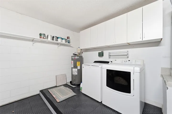Extra floor space created for easier access to the washer and dryer