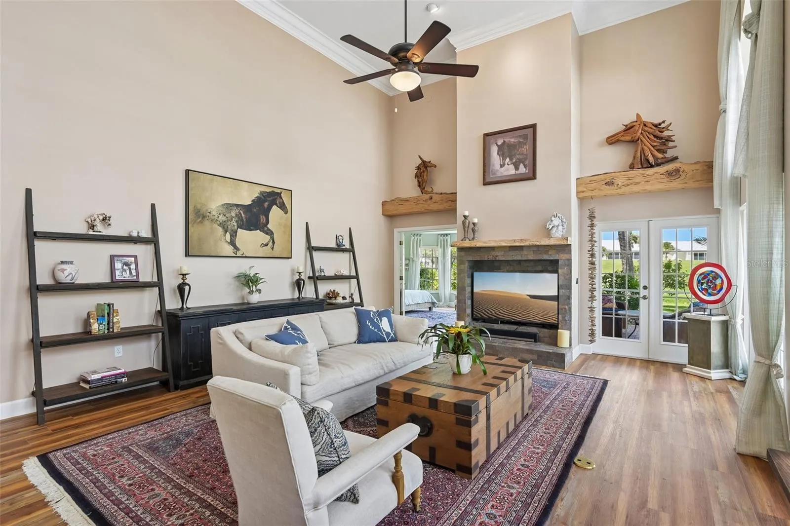 Lounge comfortably in the living room while admiring the gorgeous views.