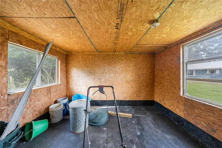 Inside of shed