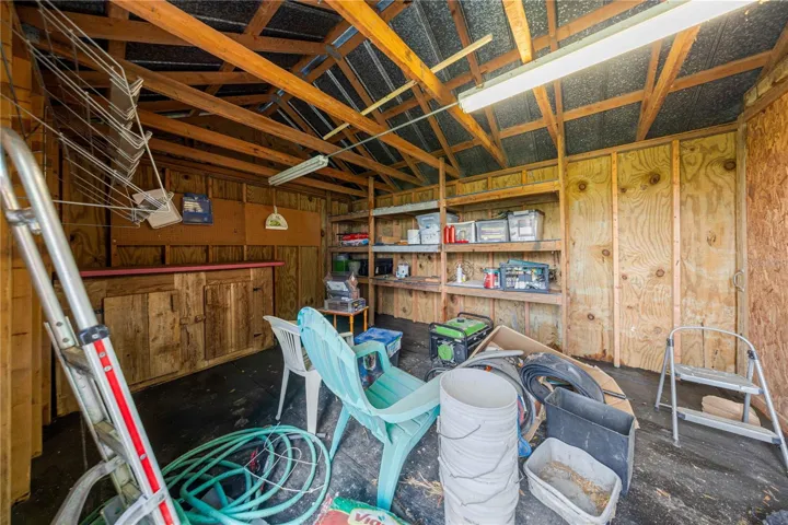 Inside of  shed