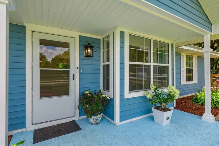 Front door entrance to the home