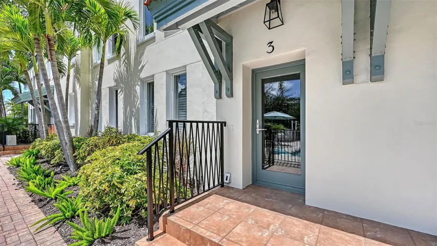 Unit #3, front entry door.