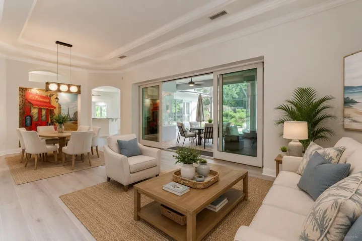 Virtually Staged Living/Dining Room