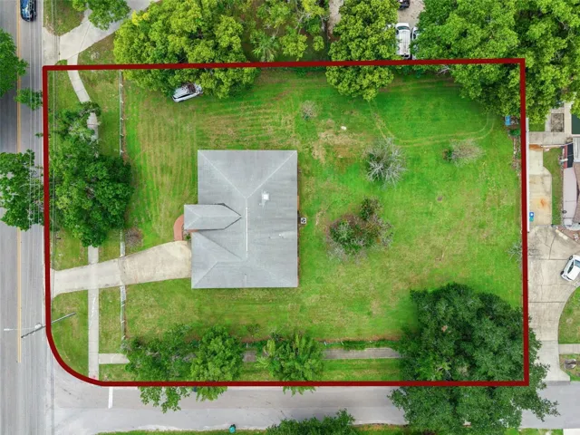Areal view of Oversized lot , 26,423 Square Feet