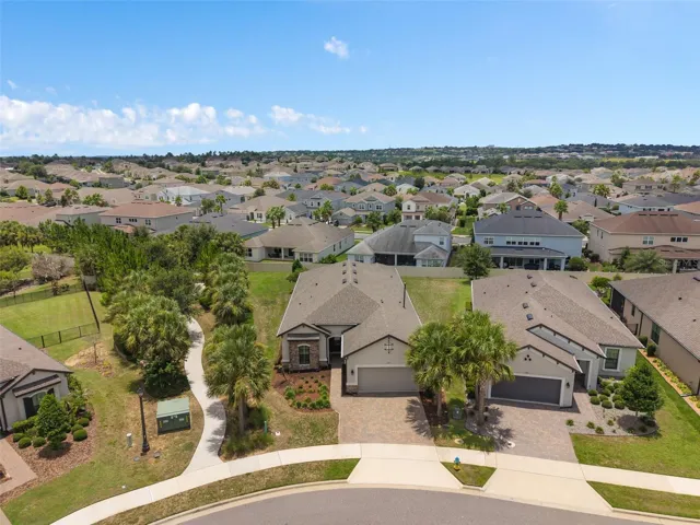 Drone view of the front