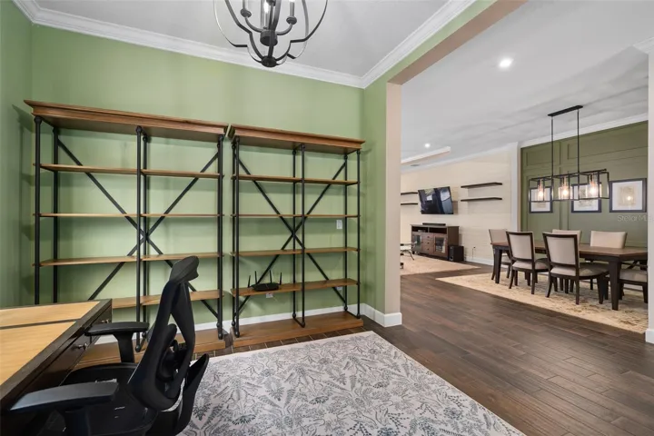 The Flex Room is central to the home with the Dining Area in view.