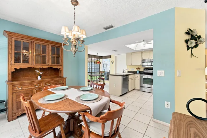 Dining room view to kitchen.