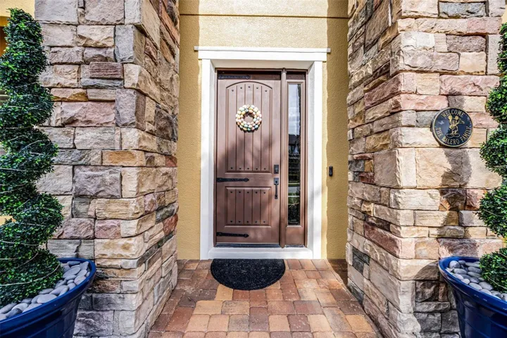 Stone Columns at Front Entrance