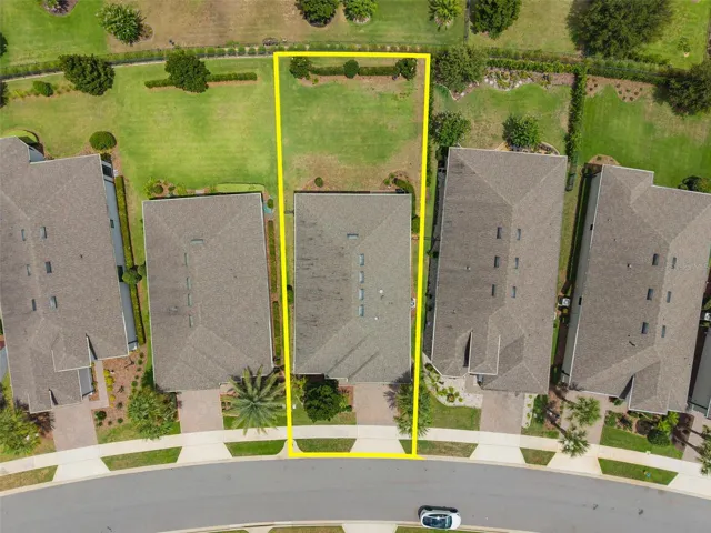 Overhead View with the approximate lot boundaries
