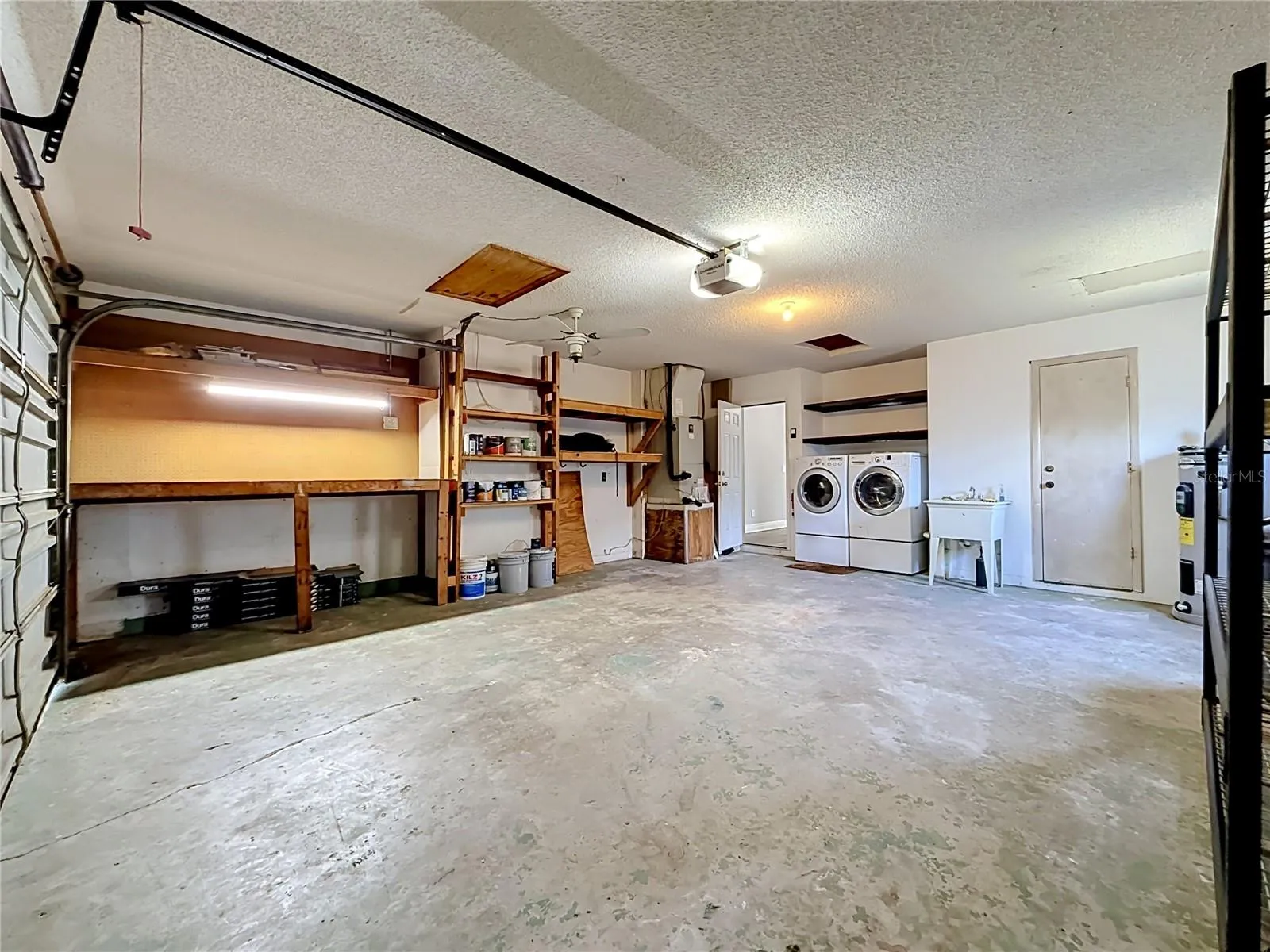 Garage with Laundry Area and built-in storage