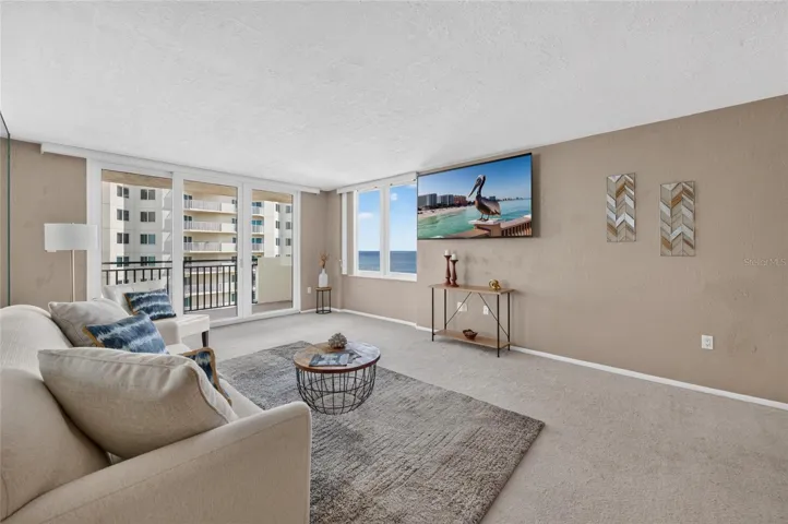 Living room overlooking the ocean